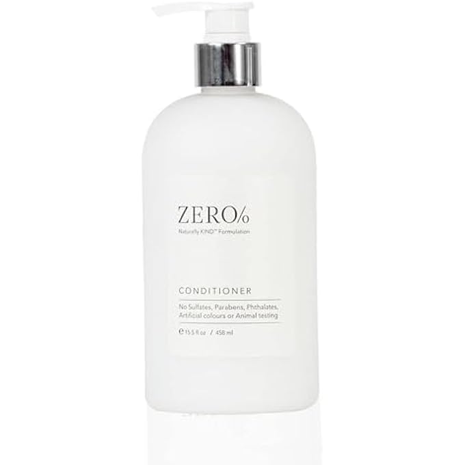 ZERO% UNISEX CONDITIONER - 15.5OZ - LIGHT AND FRESH, ALL HAIR TYPES, ZERO PARABENS, SULFATES, AND PHTHALATES - Image 2